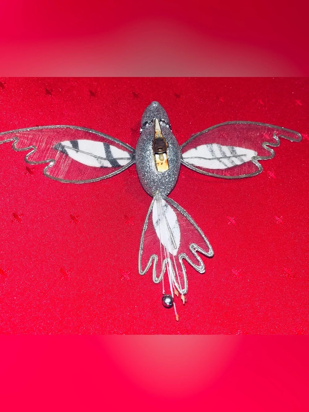 Decorative Silver Bird Clip